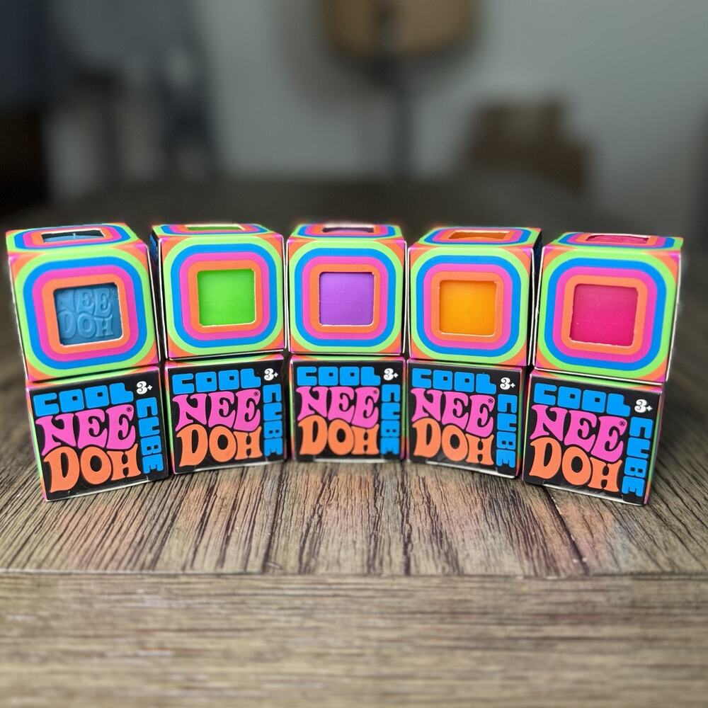 Schylling NeeDoh Cool Cube Squishy Sensory Fidget Squeeze Toy Viral New 2026
